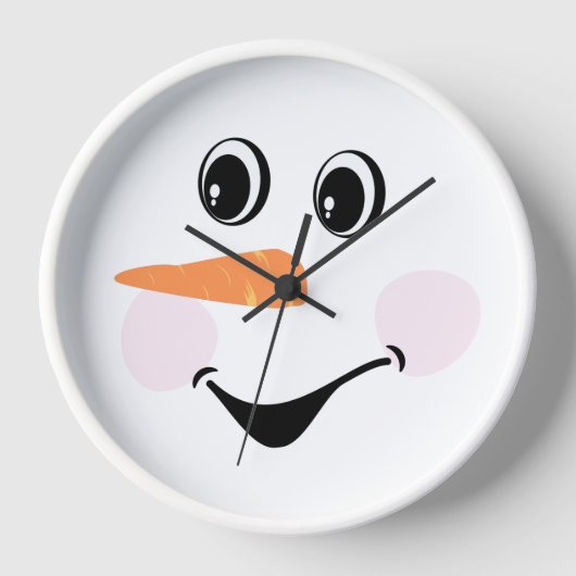 Modern Cute Custom Snowman glimlachend gezicht (Voorkant)
