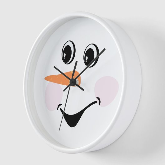 Modern Cute Custom Snowman glimlachend gezicht (Hoek)