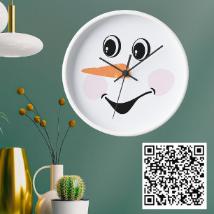 Modern Cute Custom Snowman glimlachend gezicht