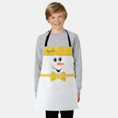 Modern Cute Custom Snowman onder Gele Goud Bow Schort (Gedragen)