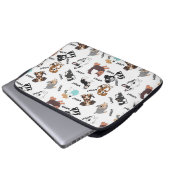 Modern Cute Dog and Woof! Electronics Laptop Bag Laptop Sleeve (Voorkant onderkant)