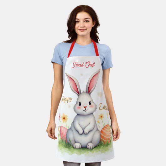 Modern Cute Easter Bunny And Eggs Collection Schort (Gedragen)
