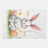 Modern Cute Easter Bunny And Eggs Collection Theedoek (Horizontaal)