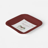 Modern Cute Elegant Santa Baby Baby Shower  Papieren Bordje (Gebogen)