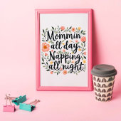 Modern Cute Floral Mother's Day, Botanical Quote Perfect Poster