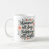 Modern Cute Floral Mother's Day, Funny Mom Quote Koffiemok (Links)