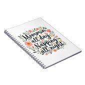 Modern Cute Floral Mother's Day, Pink Floral Notitieboek (Rechterzijde)