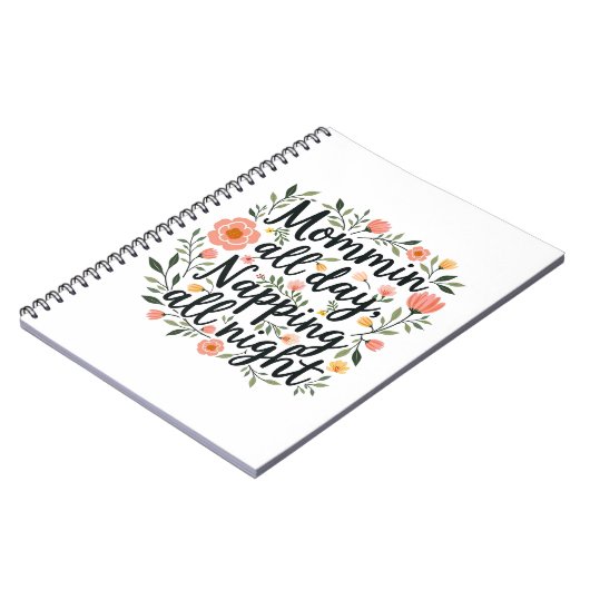 Modern Cute Floral Mother's Day, Pink Floral Notitieboek (Linkerzijde)