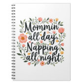 Modern Cute Floral Mother's Day, Pink Floral Notitieboek (Voorkant)