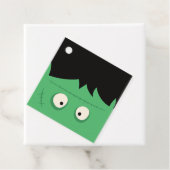 Modern Cute Frankenstein Monster Halloween Bedankjes Labels (In situ)