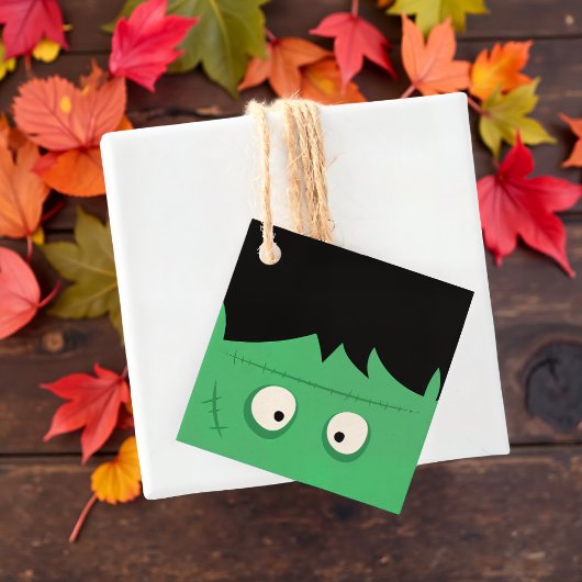 Modern Cute Frankenstein Monster Halloween Bedankjes Labels