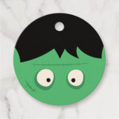 Modern Cute Frankenstein Monster Halloween Bedankjes Labels (Voorkant)