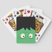 Modern Cute Frankenstein Monster Halloween Pokerkaarten (Achterkant)