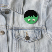 Modern Cute Frankenstein Monster Halloween Ronde Button 5,7 Cm (In situ)