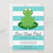 Modern Cute Frog Moving Announcement Aankondiging (Voorkant)