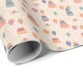 Modern Cute Funny Birthday Cadeaupapier (Rol Hoek)