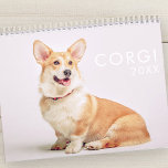 Modern Cute Funny Corgi Dogs Foto's Kalender<br><div class="desc">Design bestaat uit foto's van schattige Corgi-honden</div>