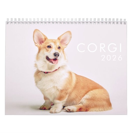 Modern Cute Funny Corgi Dogs Foto's Kalender (Hoes)