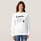 Modern Cute Funtie Definition tante tante Tuntie Trui (Voorkant volledig)