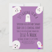 Modern Cute Ghost Ghoul Baby shower Kaart (Voorkant)