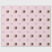 Modern Cute Girly Pink kerst Cadeaupapier (Vlak)