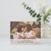 Modern Cute Girly Spirituele Bijbelversie Briefkaart (Staand voorkant)