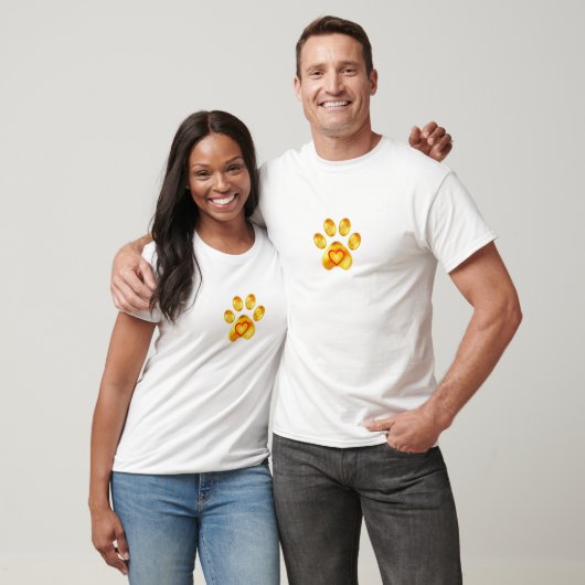 Modern Cute Golden Paw T-shirt (Unisex)