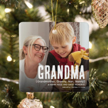 Modern Cute GRANDMA Definition 2 Foto met Kerstmis