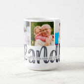Modern Cute GRANDPA 3 Foto gepersonaliseerd Koffiemok (Center)