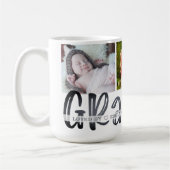 Modern Cute GRANDPA 3 Foto gepersonaliseerd Koffiemok (Links)
