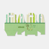 Modern Cute Green Dinosaur Boy Birthday Bedankt Bedankdoosjes (Uitgevouwen)