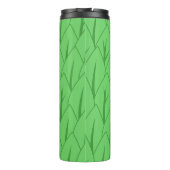 Modern Cute Green Leaves Monogram Thermosbeker (Achterkant)