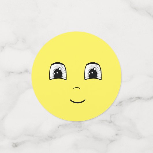 Modern Cute Happy Faces Confetti (Kleine voorkant)