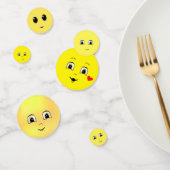 Modern Cute Happy Faces Confetti (Groep)