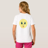 Modern Cute Happy Sun Face T-shirt (Achterkant volledig)