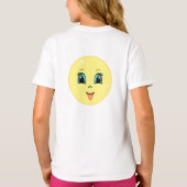 Modern Cute Happy Sun Face T-shirt (Achterkant)