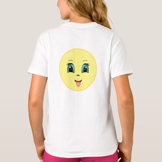 Modern Cute Happy Sun Face T-shirt (Achterkant)