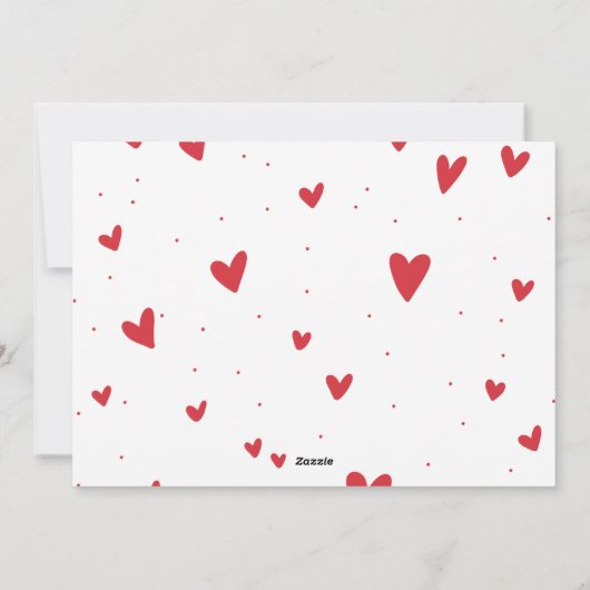 Modern Cute Happy Valentine's Day Photo Card Feestdagenkaart (Achterkant)