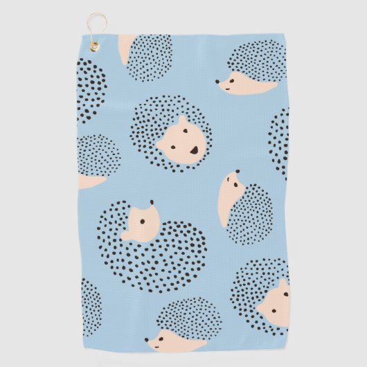 Modern Cute Hedegel Pattern Golfhanddoek (Voorkant)
