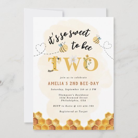 Modern Cute Het is zo lief om twee tweede verjaard Kaart (Voorkant)