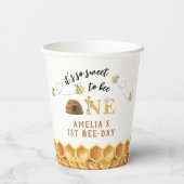 Modern Cute Het is zo lief om voor de eerste verja Papieren Bekers (Achterkant)