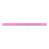 Modern Cute Hot Pink Stripes Holiday Satijnen Lint (Voorkant)