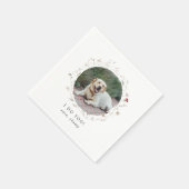 Modern Cute I Do Too Pet Photo Wedding Servet (Hoek)