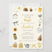 Modern Cute is zo leuk om een eerste verjaardag te Kaart (Voorkant)