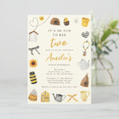 Modern Cute is zo leuk om twee tweede verjaardag t Kaart (Staand voorkant)