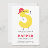 Modern Cute Kinder 5e verjaardag Uitnodiging (Voorkant)