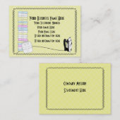 Modern Cute Laundry Ironry Services Business Car Visitekaartje (Voorkant / Achterkant)