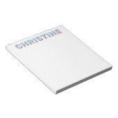 Modern Cute Light Sky Blue Bright Red Kinder leraa Notitieblok (Schuin)