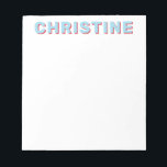 Modern Cute Light Sky Blue Bright Red Kinder leraa Notitieblok<br><div class="desc">Modern Classic Light Sky Blue Bright Cherry Red Typographic Kinder Teacher Notitieblok</div>