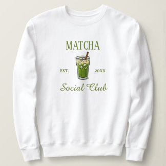Modern Cute Matcha Social Club Custom Trui